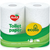 Туалетная бумага RUTA (Рута) Ecolo белая 2-х слойная 4 рулона